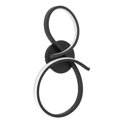 Eglo SERPINS Wandlamp aluminium, staal zwart / Kunststof wit H: 400 mm Best