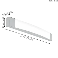 Eglo SIDERNO Spiegelarmaturen staal chroom / Kunststof satijn New