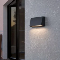 Eglo SPONGANO Wandlamp aluminium zwart / Kunststof transparant H: 120 mm Best