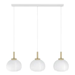 Eglo SUMMERHILL hanglamp staal, hout wit, bruin / papier wit H: 1100 mm Online