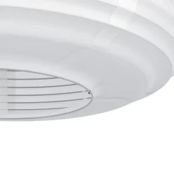 Eglo SUMMERHILL hanglamp staal, hout wit, bruin / papier wit H: 1100 mm | Ø 550 mm