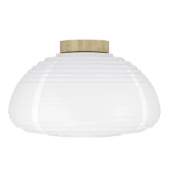 Eglo SUMMERHILL Plafondarmaturen hout, staal bruin / papier wit H: 245 mm | Ø 400 mm