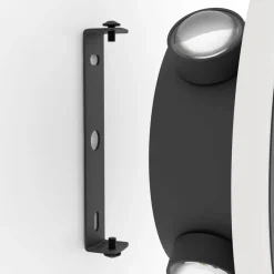 Eglo TALAMELLO 1 Wandlamp aluminium zwart / Kunststof wit Ø 170 mm