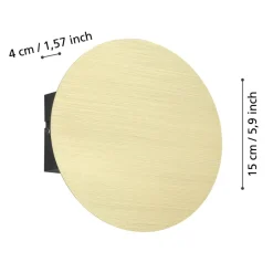 Eglo TALAMELLO Wandlamp aluminium geborsteld goud Ø 150 mm Hot