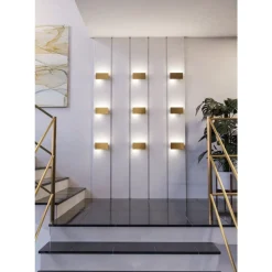 Eglo TALAMELLO Wandlamp aluminium geborsteld goud H: 100 mm Hot