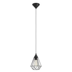 Eglo TARBES hanglamp Kunststof zwart / staal zwart H: 1100 mm | Ø 175 mm New