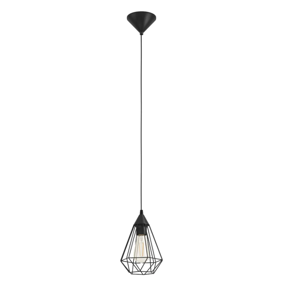 Eglo TARBES hanglamp Kunststof zwart / staal zwart H: 1100 mm | Ø 175 mm New