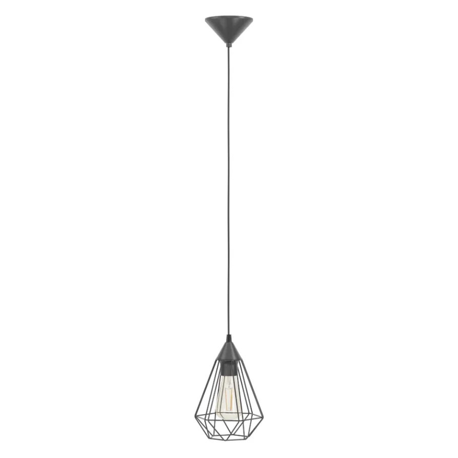 Eglo TARBES hanglamp Kunststof zwart / staal zwart H: 1100 mm | Ø 175 mm New