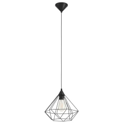 Eglo TARBES hanglamp Kunststof zwart / staal zwart H: 1100 mm | Ø 325 mm Best