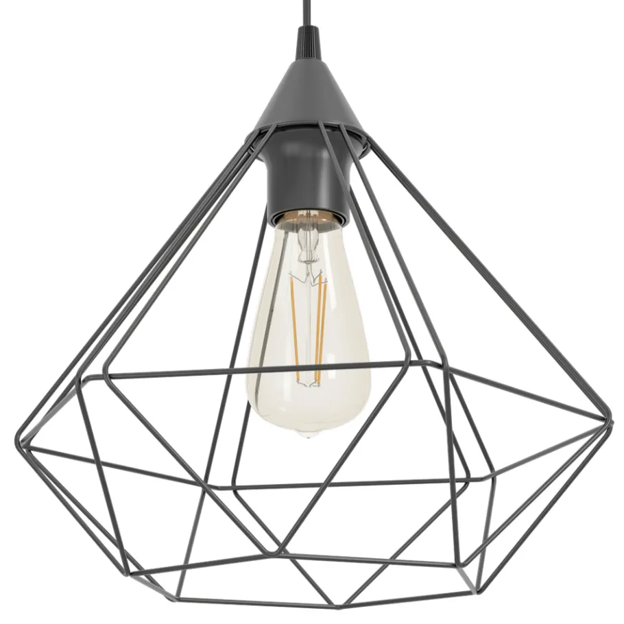 Eglo TARBES hanglamp Kunststof zwart / staal zwart H: 1100 mm | Ø 325 mm Best