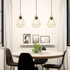 Eglo TARBES hanglamp staal geelkoper-geborsteld H: 1300 mm Best