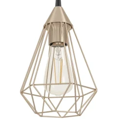 Eglo TARBES hanglamp staal zwart / staal koperkleuren H: 1100 mm Outlet