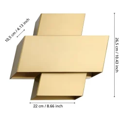 Eglo TIMPAROSSA Wandlamp staal goudkleuren H: 220 mm Outlet