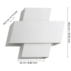 Eglo TIMPAROSSA Wandlamp staal wit H: 220 mm Discount