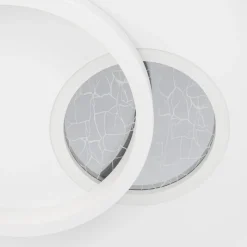 Eglo TIRIOLO Wand-/plafondlamp staal, kunststof wit, zilver H: 60 mm | Ø 380 mm Sale