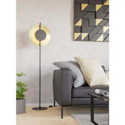 Eglo TOCINA Staande lampen staal zwart, geborsteld messing H: 1500 mm Hot