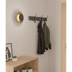 Eglo TOCINA Wandlamp staal zwart, geborsteld messing Ø 240 mm Discount