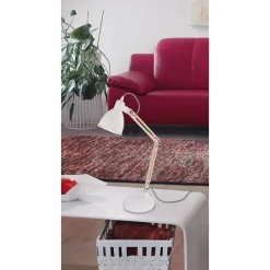 Eglo TORONA 1 Tafellampen staal wit / Hout natuur H: 605 mm Best