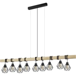Eglo TOWNSHEND 5 hanglamp staal, hout zwart, bruin H: 1100 mm Sale
