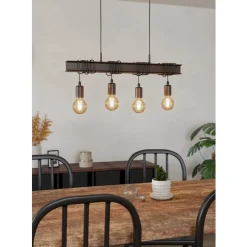 Eglo TOWNSHEND 4 hanglamp staal antiek bruin, zwart H: 1100 mm Hot