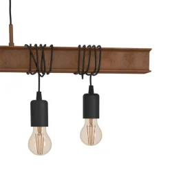 Eglo TOWNSHEND 4 hanglamp staal antiek bruin, zwart H: 1100 mm Outlet