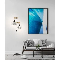 Eglo TOWNSHEND 5 Staande lampen staal, hout zwart, bruin H: 1665 mm Hot