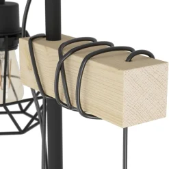Eglo TOWNSHEND 5 Staande lampen staal, hout zwart, bruin H: 1665 mm Hot