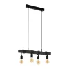 Eglo TOWNSHEND hanglamp staal, hout zwart H: 1100 mm