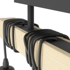 Eglo TOWNSHEND Plafondarmaturen staal, hout zwart, bruin H: 265 mm Discount