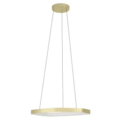 Eglo VALLEROSA hanglamp aluminium, staal geelkoper-geborsteld / Kunststof wit H: 1100 mm | Ø 580 mm New