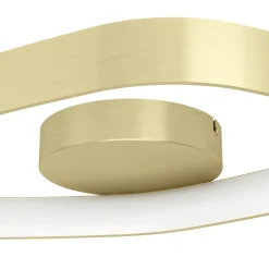 Eglo VALLEROSA Plafondarmaturen aluminium, staal geelkoper-geborsteld / Kunststof wit H: 75 mm Online