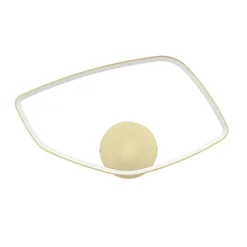 Eglo VALLEROSA Plafondarmaturen aluminium, staal geelkoper-geborsteld / Kunststof wit H: 75 mm Online