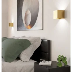 Eglo VALMONTONE Wandlamp aluminium geelkoper-geborsteld / Glas helder H: 100 mm Sale