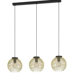 Eglo VENEZUELA hanglamp staal zwart, goud H: 1100 mm