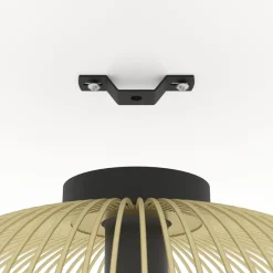 Eglo VENEZUELA Plafondarmaturen staal zwart, goud H: 250 mm | Ø 385 mm