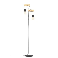 Eglo VL TOWNSHEND 2LI E27 ZWART/HOUT Clearance