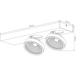 Fantasia AEON-2 white incl. 2x AR111 12W 2700K 1130 lm Outlet