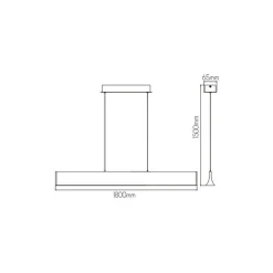 Fantasia AKARI LED 36Watt 1600Lm Pendant 3000K black New