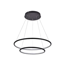 Fantasia ANNU pend. 2 rings  53W  SMD 3000K dimmable ø600+400mm Black Best