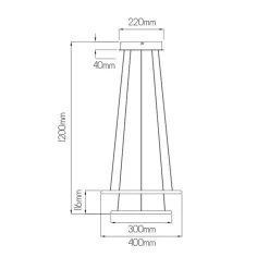 Fantasia ANNU pend. 2 rings  36W  SMD 3000K dimmable ø400+300mm white Sale