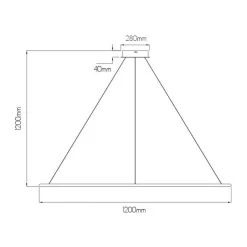 Fantasia ANNU pendant 1 ring  64W  SMD 3000K dimmable ø1200mm white New