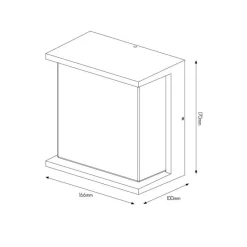 Fantasia ASLAN wallight  9Watt 1100Lm SMD LED 3000K IP65 black