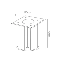 Fantasia ATLANTIS II floorspot quadrat GU10 IP67 (excl.lamp) Clearance
