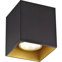 Fantasia BABAR Plafondlicht zwart / goud vierkant 1xGU10 excl (max 50W) Best