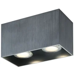 Fantasia BABAR Plafondlicht geborsteld staal vierkant 2xGU10 excl (max 50W) Discount