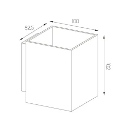 Fantasia BABAR Plafondlicht geborsteld brons vierkant 1xGU10 excl (max 50W) Sale