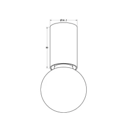 Fantasia BABU Plafondlicht zwart 1x E27 excl (Ø56x90) Sale
