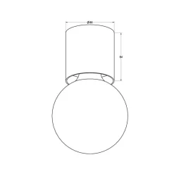 Fantasia BABU Plafondlicht zwart 1x E27 excl (Ø80x84) Sale