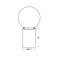 Fantasia BABU Tafellamp geborsteld staal 1x E27 excl (Ø56x80) Best
