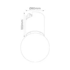 Fantasia BABU 1xE27 excl monofase track spot geborsteld brons New